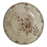 Assiette piédouche ancienne – KG Lunéville – modèle "Printemps" – vers 1875