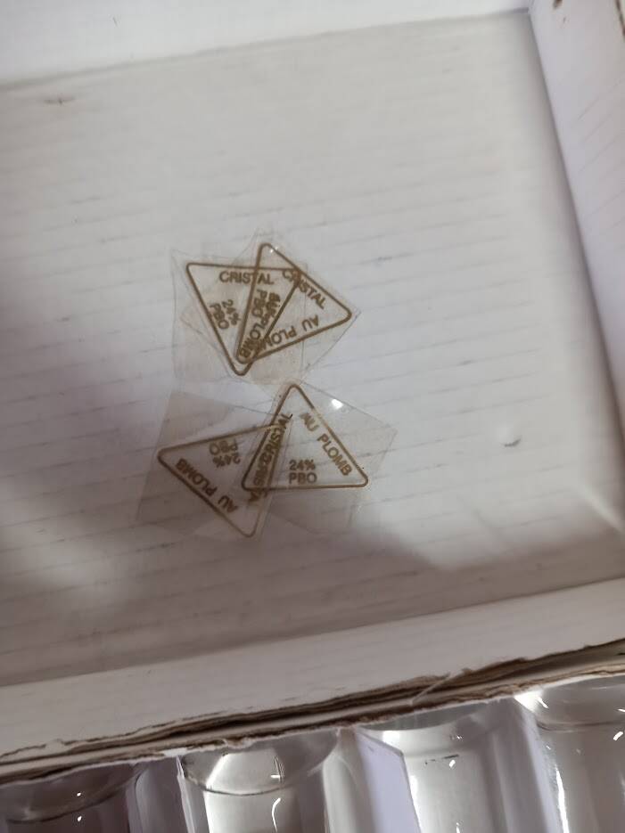 Vintage crystal knife rest