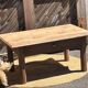 Old farmhouse coffee table in raw solid oak - 1 drawer