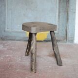 Vintage stool, wooden stool, tripod stool, plant stand
