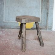 Vintage stool, wooden stool, tripod stool, plant stand