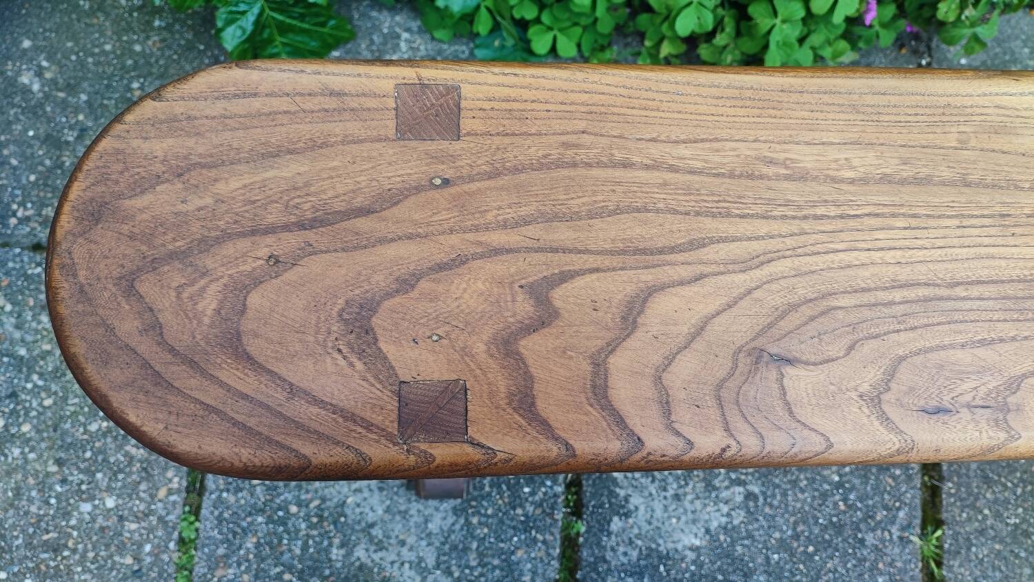 Antique elm bench