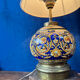 Gien lamp – blue earthenware and brass – early 20th century