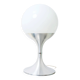Lampe à poser XXL, Space age en aluminium brossé et opaline, 1970