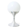 Lampe à poser XXL, Space age en aluminium brossé et opaline, 1970