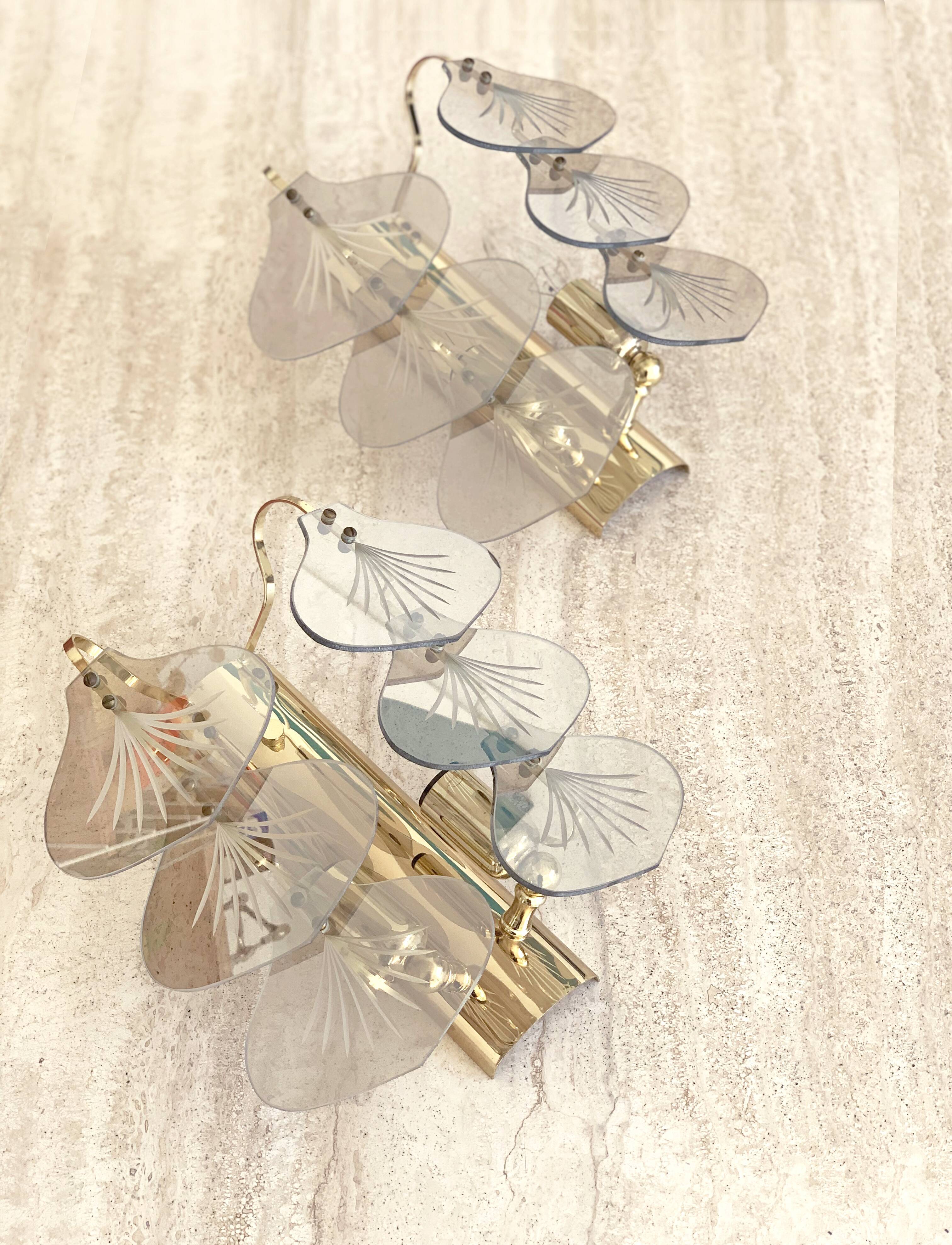 Pair of vintage wall lights from the 1970s