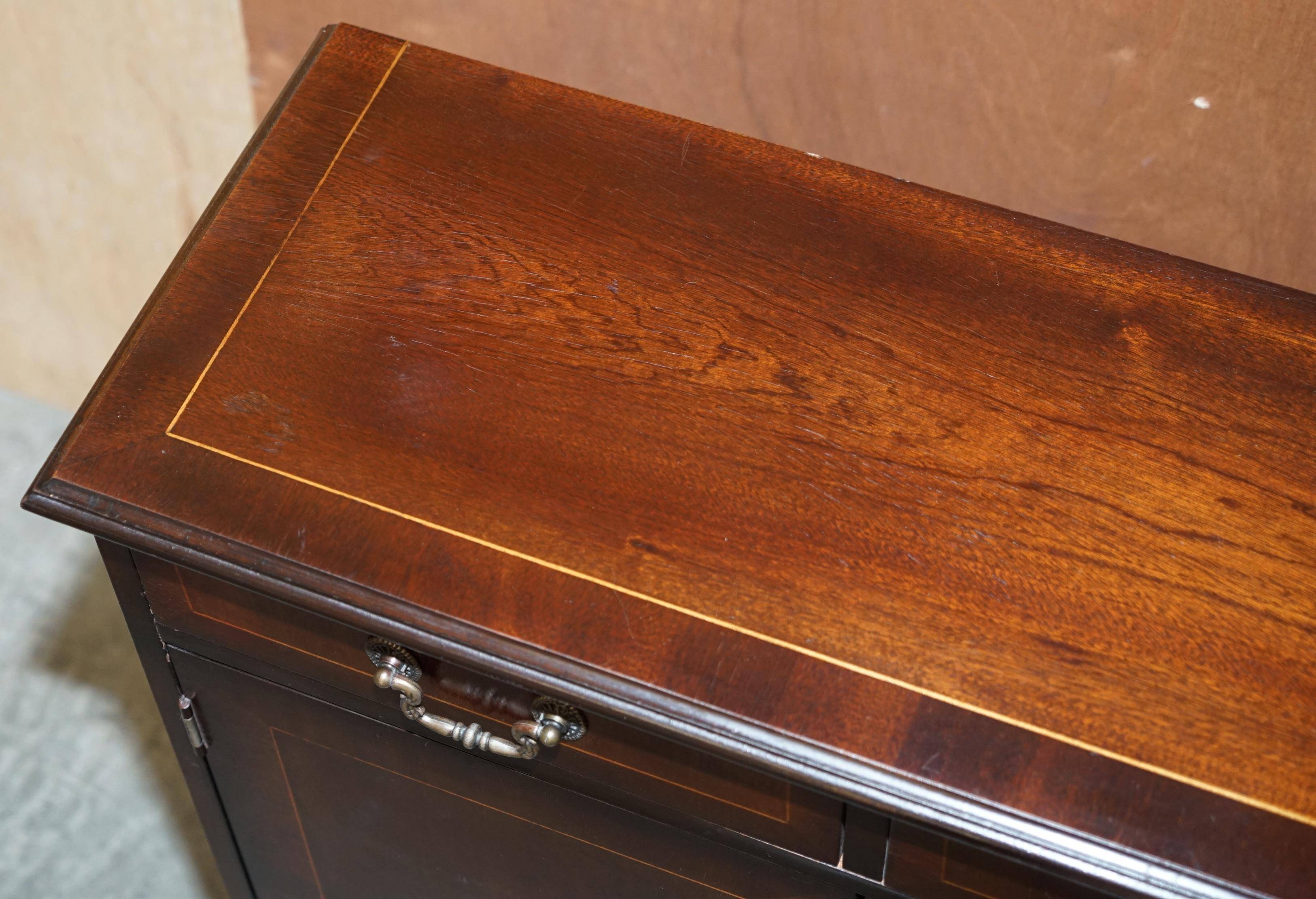 Vintage mahogany library in Art Deco style with two drawers.