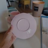 Set of 2 cups and saucers hen's feet and tiles