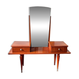 Scandinavian dressing table mirror from the 50s-60s with compass feet
