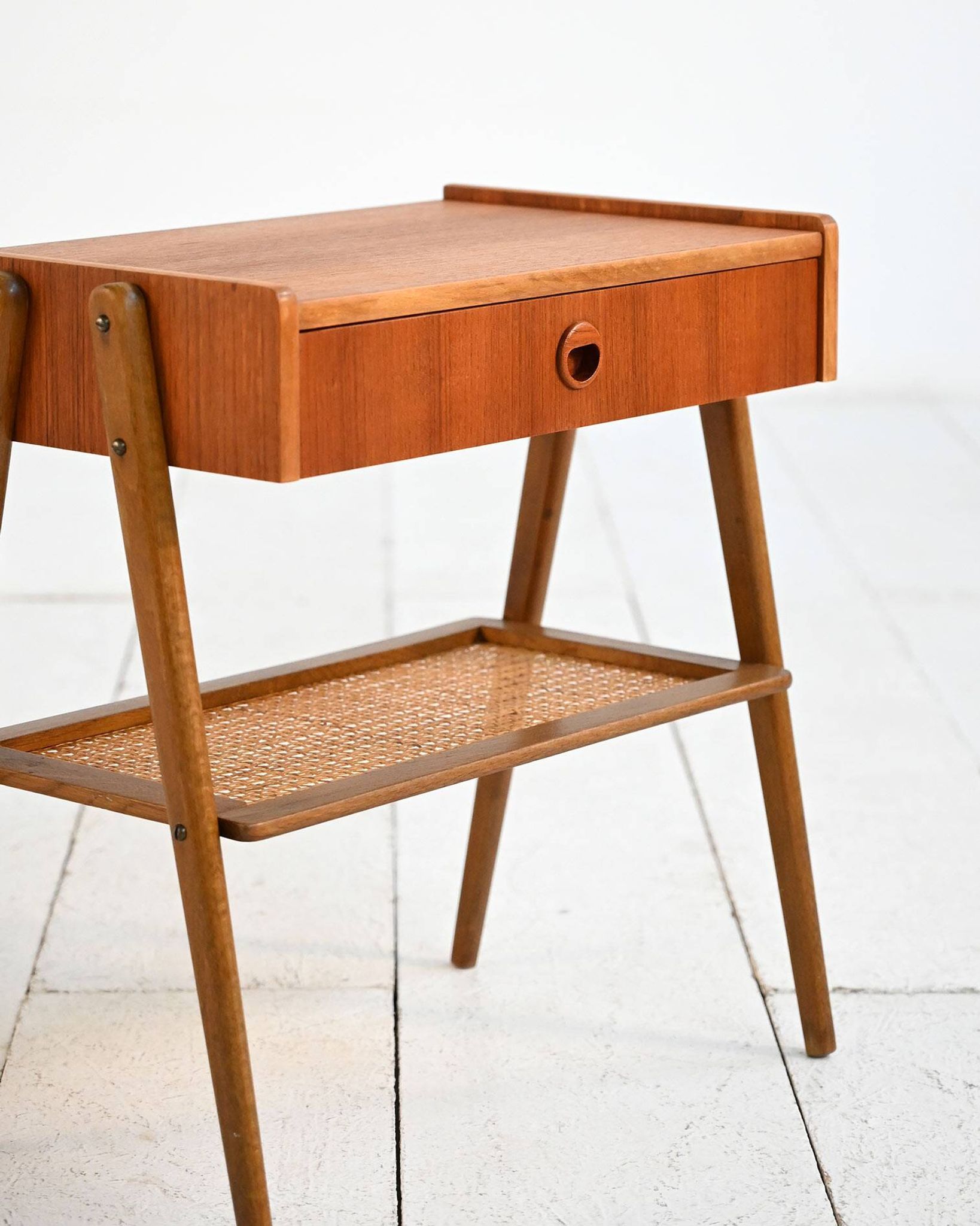 1950s Scandinavian teak bedside table