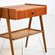 1950s Scandinavian teak bedside table