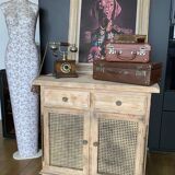 Old Parisian buffet with patinated solid wood