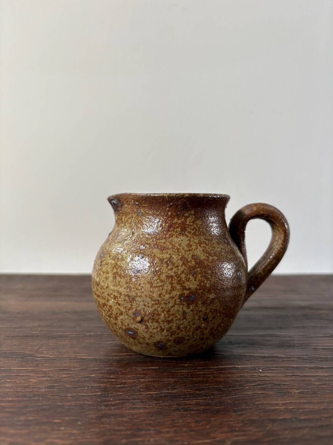 Vintage pyrite stoneware pitcher from the 70s