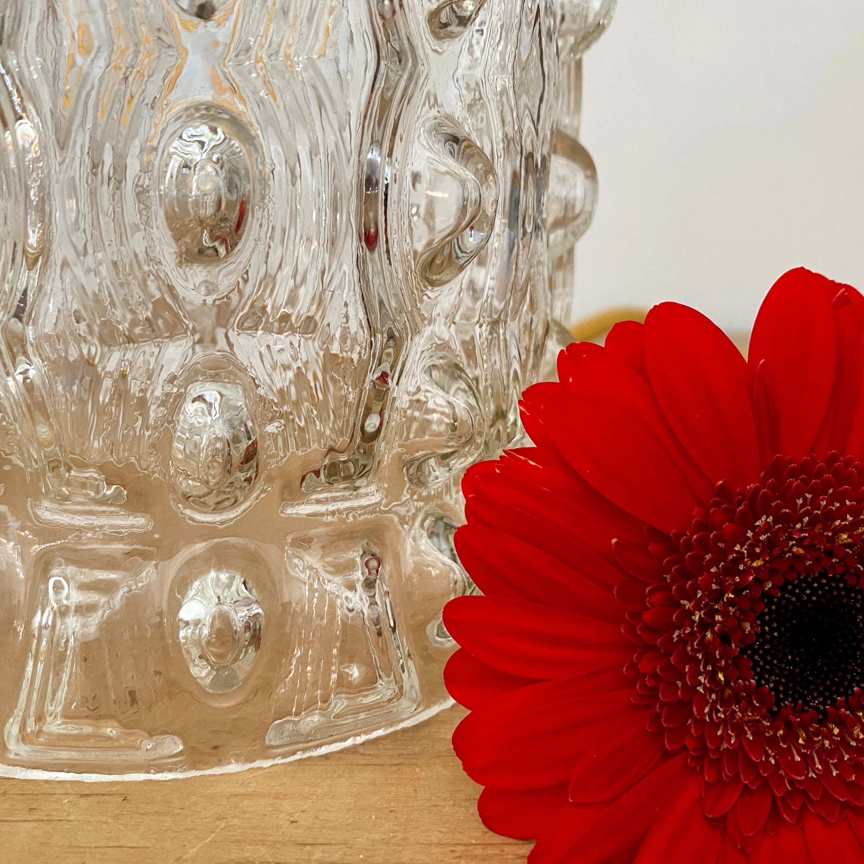 Vintage glass tulip walker