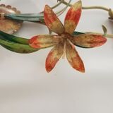 Pair to sconces metal floral decoration