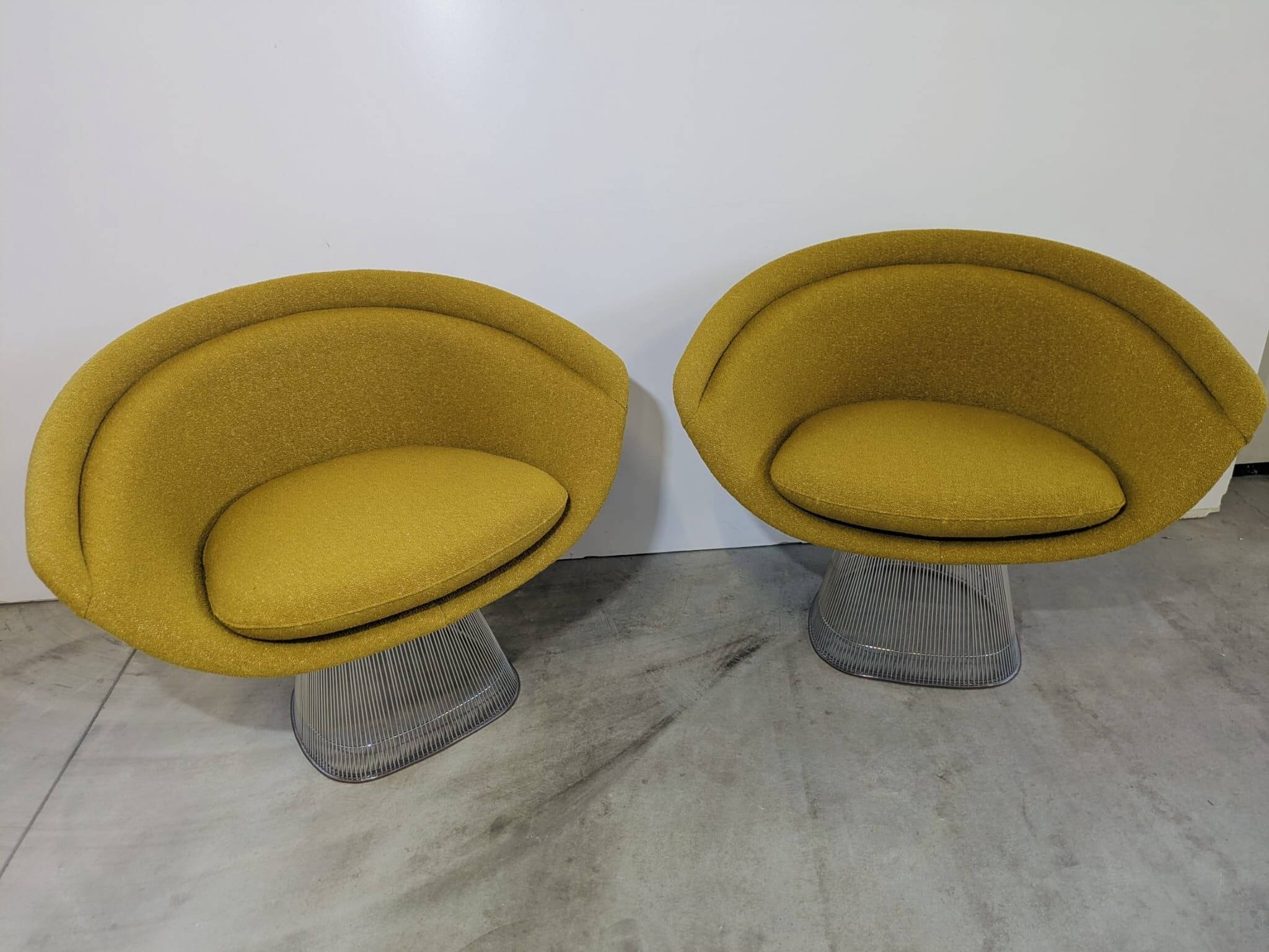 Platner Edition Knoll Pair of Authentic Signed Lounge Chairs