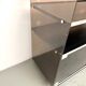 Hi-Fi furniture in smoked plexiglass and aluminium, Eric Maville