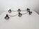 Set of 2 wave effect coat racks (3 hooks) from the 1960s.