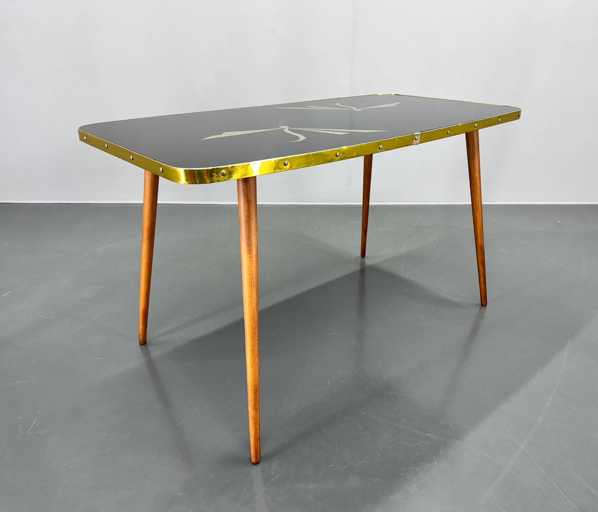 Table basse en verre du milieu du siècle, fabriquée en Allemagne, 1960