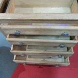 Oak chest of drawers with marble top, 1940-1950