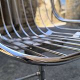 Gastone rinaldi chrome metal armchair
