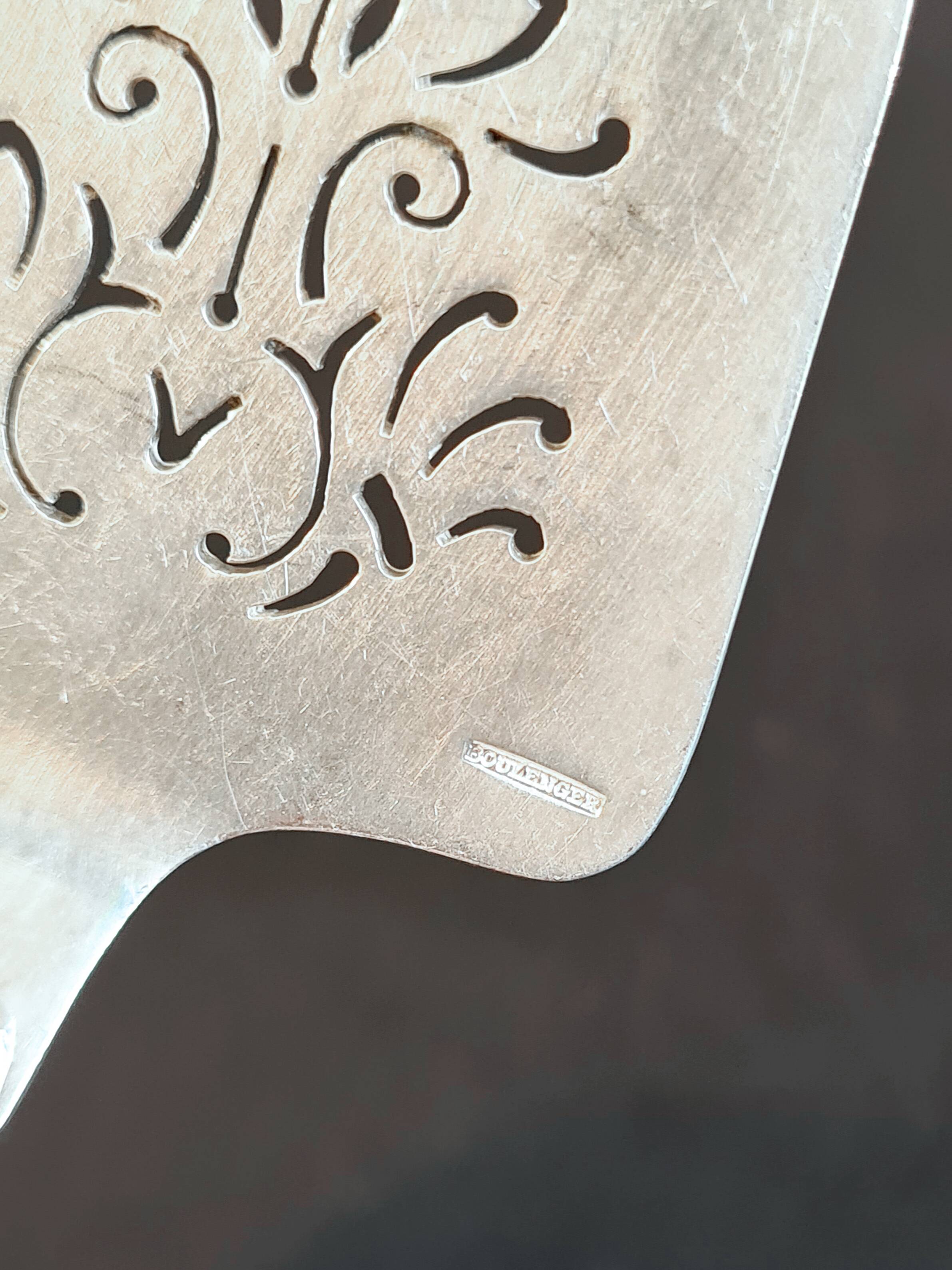Pair of silver-plated mignardise cutlery – Boulanger hallmark – Ref.