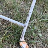 Set of 4 vintage folding chairs in metal and wood