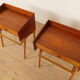Ensemble de tables de chevet vintage danoises | Teck et chêne | Vintage