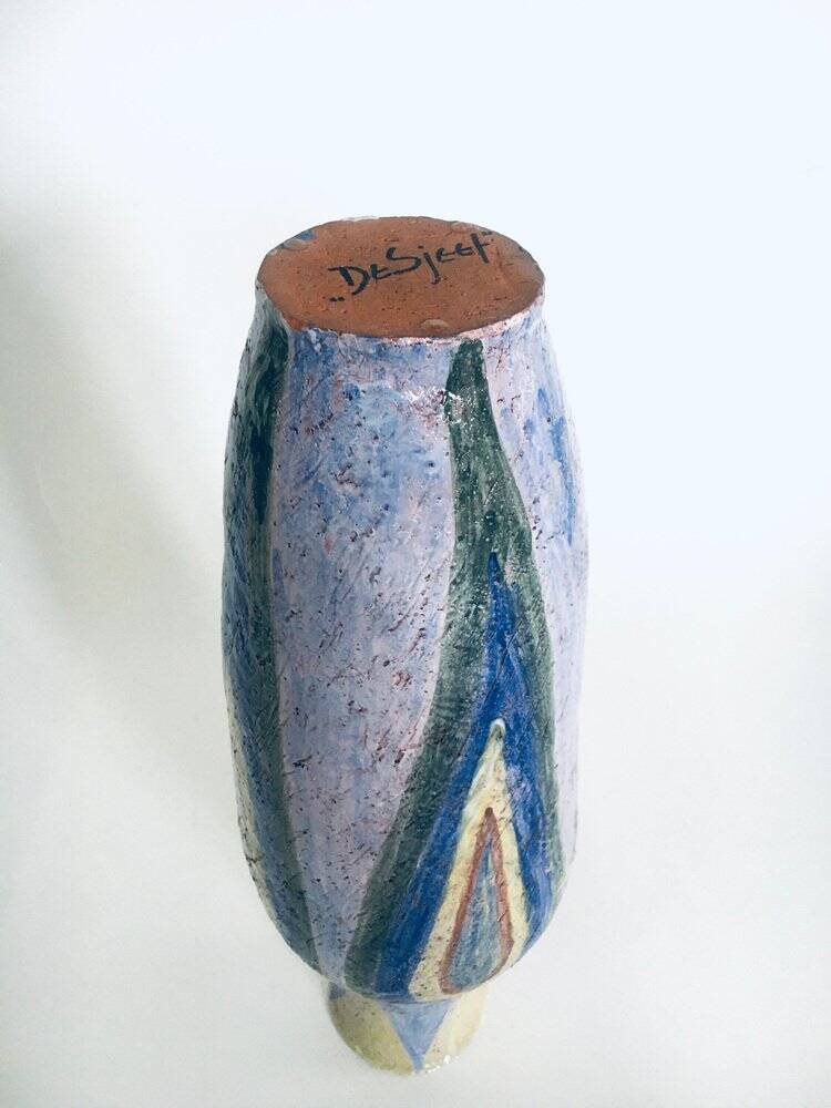 Vintage Handmade Art Studio Pottery Vase, 1980s