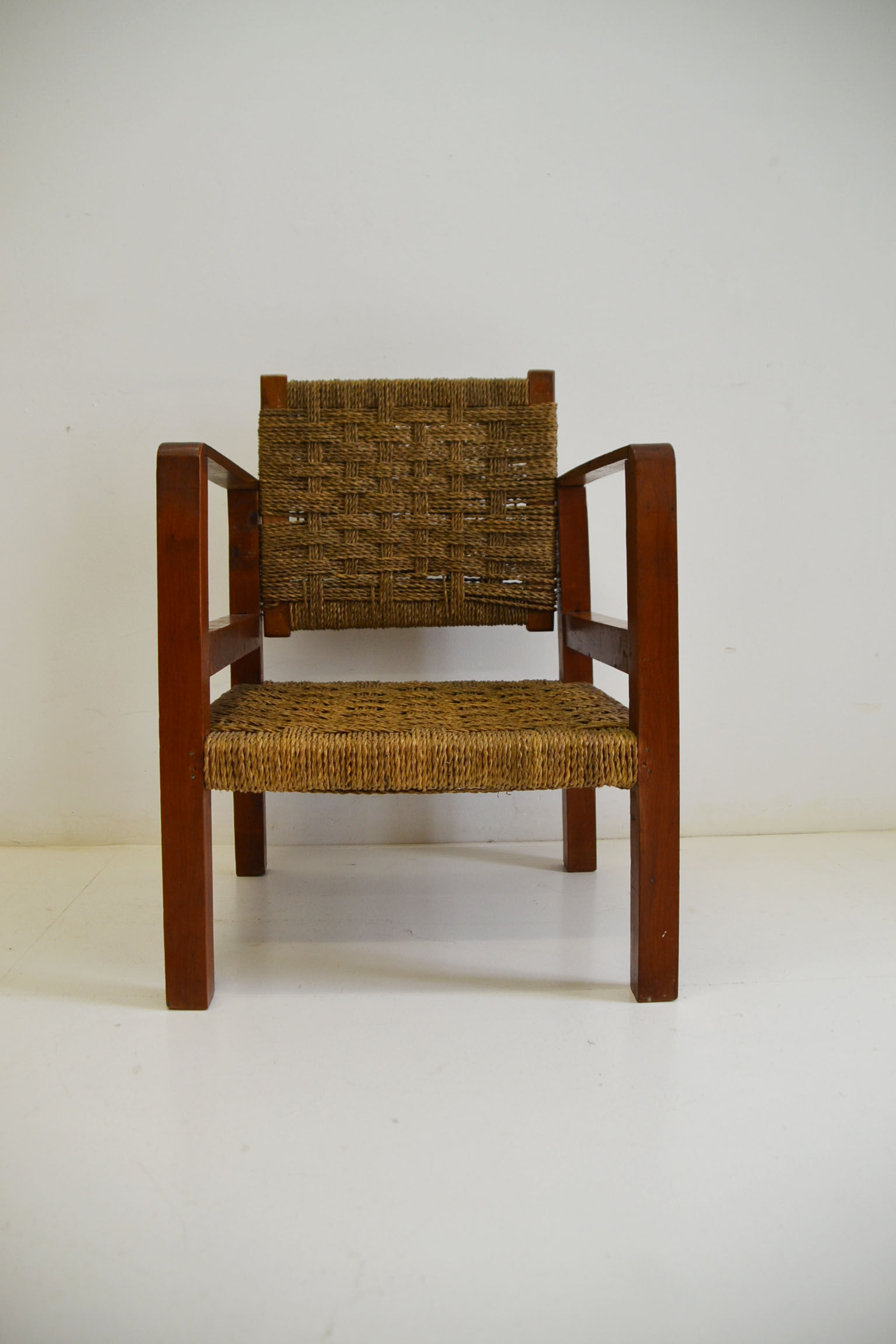 Mountain armchair, wood and ropes 1950