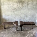 Modular bench or coffee table in 2 parts L:2m W:60 H:46