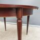 Extendable table mahogany lacquered 1960 butterfly extensions