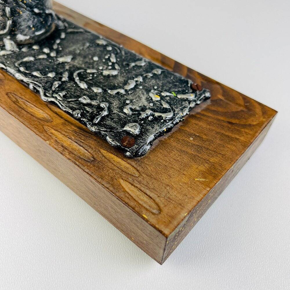 Vintage Brutalist wall light, Italy, 1970s