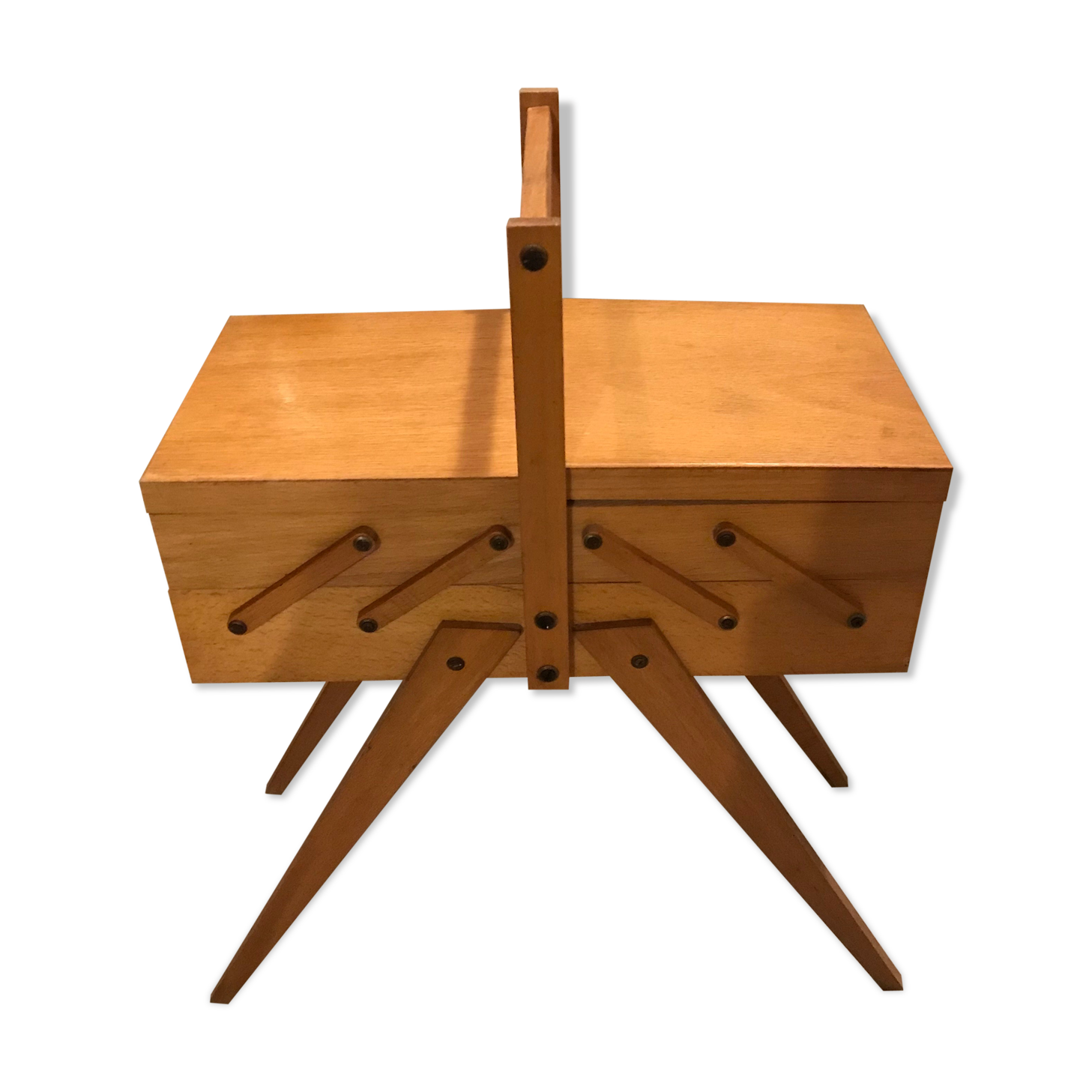 Vintage sewing box 1960 feet compass