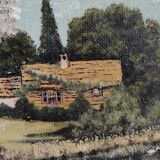 Painting on wood signed