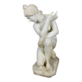 White Marble Sculpture - Venus at Bath - Early 19th Century