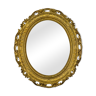 Oval frame in golden resin