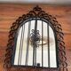 Wrought iron mirror with shutters 29x40cm