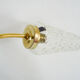 Branched chandelier, brass and glass tubes year 60