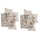 Pair of crystal wall lights by Kinkeldey, Germany, 1970s.