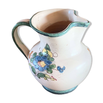 Numbered hand-painted italian pitcher