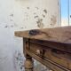 Solid oak drapery farmhouse table 2m5 XL