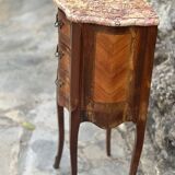 Small Louis XV style marquetry chiffonniere table