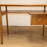 Bureau vintage de Roger Landault en chêne, 1950