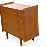 Vintage chest of drawers 60s light wood