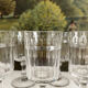 8 Baccarat cut crystal white wine glasses, Chicago model