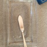 Crystal butter dish in its case