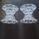 Pair of antique Arques crystal candlesticks