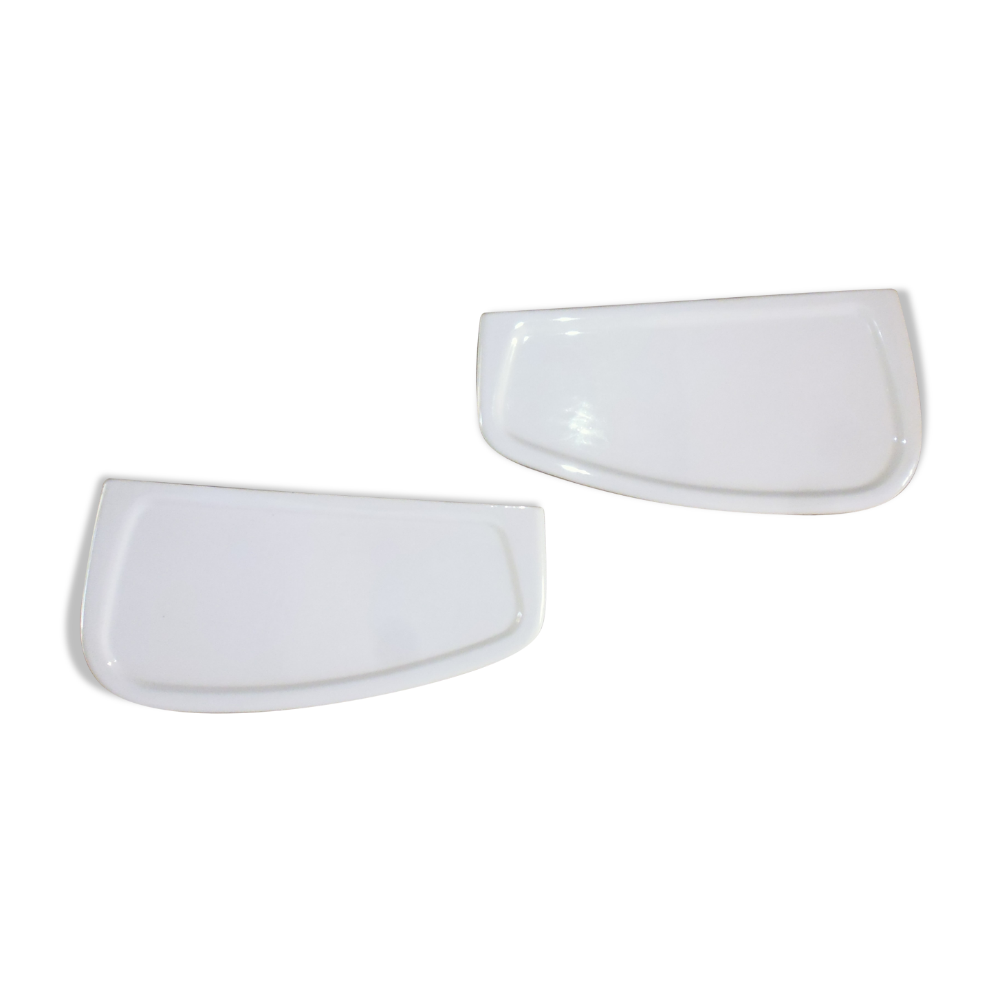 Set of 2 shelves vintage bathroom shelves 50s