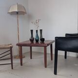 Square Danish coffee table by Niels Bach, in teak